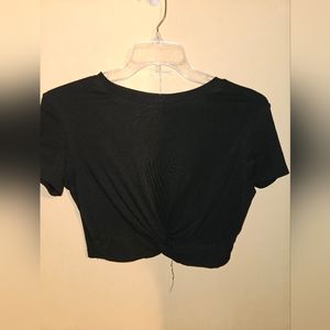 Black cropped shirt